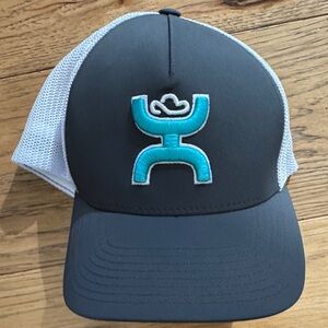 😊Hooey Trucker Hat in Charcoal with Teal Logo